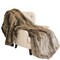 Edge Collections - Brown - Elegant Luxury Faux Fur Throw for Cozy Interiors - 1 Piece